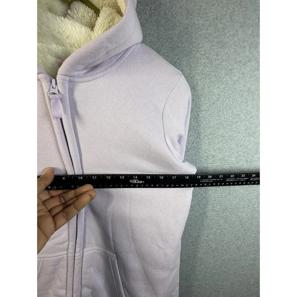 Wonder Nation Hoodie Kids 18 Purple Sherpa Lined Fleece Full Zip Sweatshirt